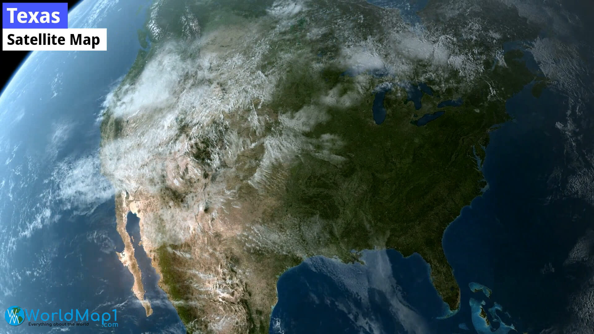 Texas Satellite View from Space